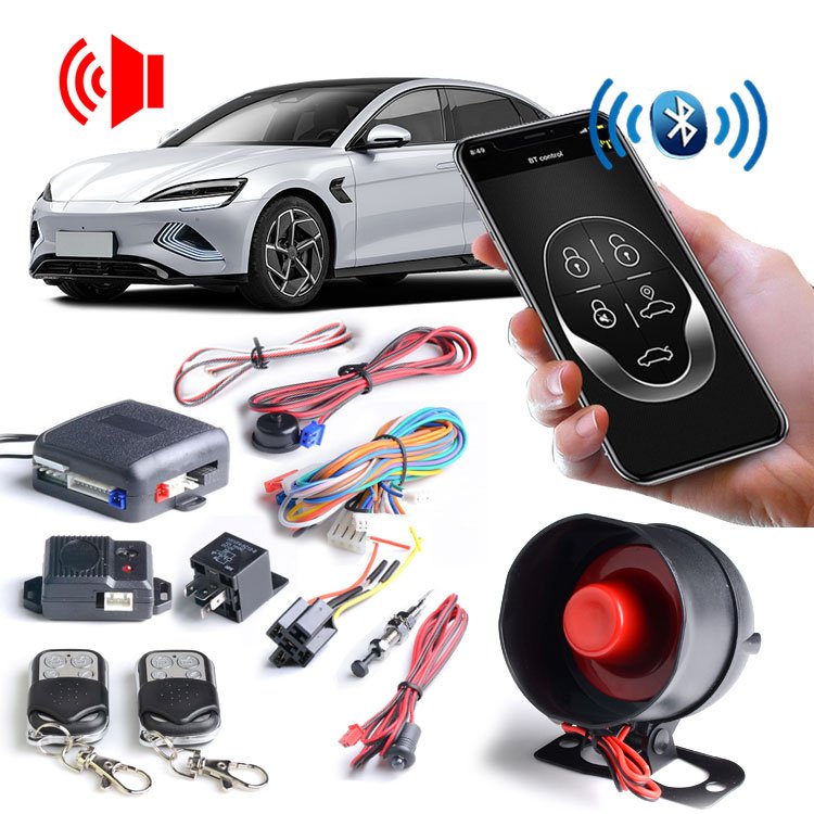 Universal One Way Car Alarm Vehicle System BT Phone APP Keyless Entry Siren Remote Control Car Burglar Alarm